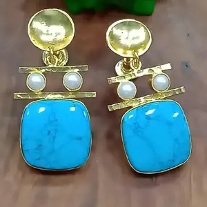 NATURAL LULU TURQOISE NEW FASHION EARRINGS