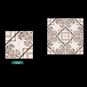 Grands carreaux de sol ronds décoratifs en céramique polie 40x40cm - Product Image 5
