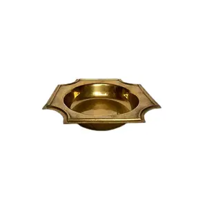 Brass Gold Plated Small Size Ash Tray In Gold Color Superior Quality Customized Size Smoking Ash Tray