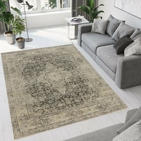 Luxuriöser Waschbarer Rutschfester Moderner Plüsch Maschinengefertigter Polyester Einfarbiger Rechteckiger Grauer Weicher Wohnzimmerteppich Halloween
