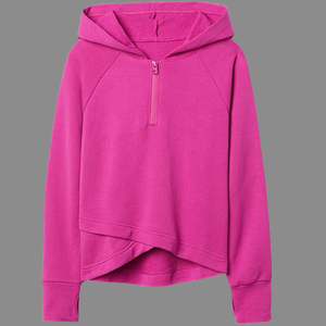 Free Style Women Pink white fleece custom Hip-hop women crop top oversize hoodie women sweatshirt as per customer requirement. - Product Image 4