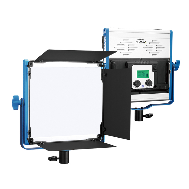 NiceFoto SL-600A 50W Output Power Bi-color 3200-6500K Photo Studio Led Video Light for Video Shooting