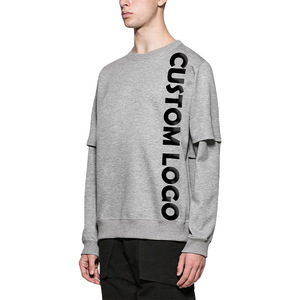 Nouveau sweat à col rond personnalisé 100% coton surdimensionné col rond sweat en éponge française blanc Streetwear luxe col rond à capuche - Product Image 1