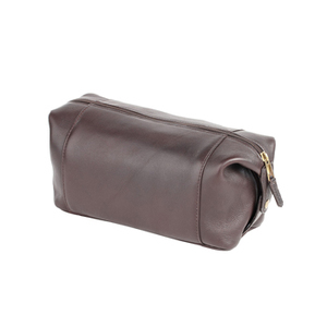 High Quality Leather Cosmetic Pouch - Brown for <b>Ladies</b> - Product Image 1