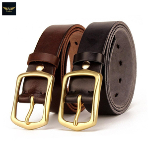 Ceinture de luxe pour hommes, ceinture de haute qualité, nouvelle marque de styliste, tendance, lisse, mode Vintage, Jeans, avec boucle ardillon - Product Image 6