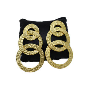 Pendientes de latón con acabado de mate dorado para niñas y mujeres, aretes de tuerca, estilo tradicional, a la última moda, 2022 - Product Image 1