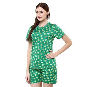 ชุดฤดูร้อนสตรีพิมพ์ลายเต็มตัวสีเขียว,เสื้อยืดแห้งเร็วพร้อมกางเกงขาสั้นชุดเสื้อผ้าลำลองสำหรับฤดูร้อน - Product Image 3