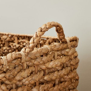 Panier multifonctionnel en jacinthe d'eau, panier de rangement suspendu, décoration d'intérieur - Product Image 2