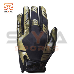 Guantes de fútbol americano profesional genuino Protección de manos cómoda Servicio OEM personalizado Guantes deportivos con características adhesivas - Product Image 2