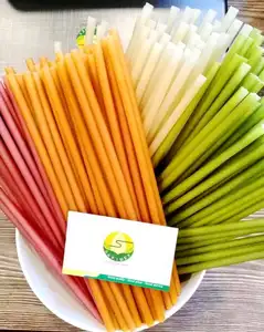 Vietnamese pasta straws, colorful pasta straws