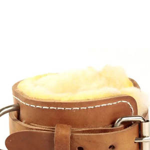 Correas de Tobillo de Cuero para Levantamiento de Pesas de Alta Calidad Hechas a Medida - Geo Brother Co, Cierre de Gancho y Bucle, Transpirables, Ajustables, Unisex - Product Image 5