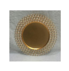 Plato de metal pulido brillante para mesa de comedor de bodas, cargador decorativo para servicio, redondo, grande, Nuevo - Product Image 2