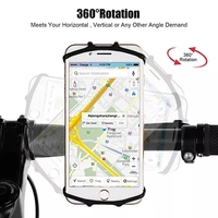 Support Téléphone Vélo en Silicone Universel YTGEE, Personnalisable et Flexible, Rotation à 360 Degrés, pour Guidon, Cyclisme et GPS