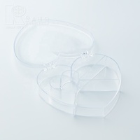 Boîte de rangement alimentaire réutilisable en plastique PS écologique en forme de cœur transparente Kwang Hsieh