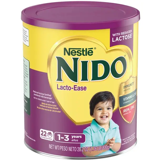 NIDO-bebida en polvo Fortificada, mezcla de leche en polvo con vitaminas y minerales, bote de 56,4 Oz (3,52 LB) de 3,52 lb.