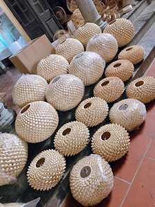 Pantalla de lámpara artesanal natural, nuevo diseño, venta al por mayor, linterna de seda de bambú para pantallas de lámpara colgantes decorativas de Bambú - Product Image 4