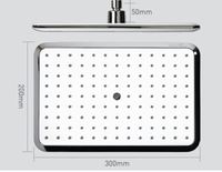 Pomme de douche de pluie de plafond carré d'économie d'eau Ultra mince 304 pluie magnétique acier inoxydable vente accessoires de miroir Surface