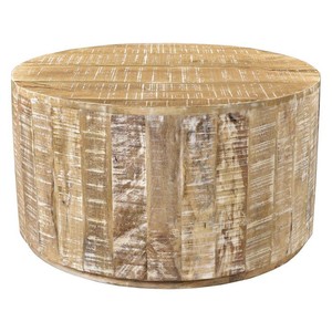 Exportateur de table basse ronde au design solide - Product Image 1