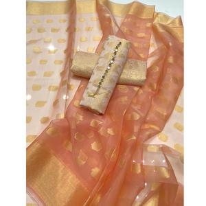 Traje Shalwar Kameez de Algodón Banarsi Informal para Mujer, Hecho a Mano en Pakistán e India - Product Image 5