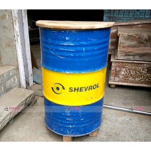 Tambor de aceite se convirtió en hierro estante muebles de madera y artesanía proveedor de la india - Product Image 2