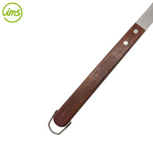 Fourchette pour barbecue à Steak avec manche en bois, en acier inoxydable, 10 pouces - Product Image 4