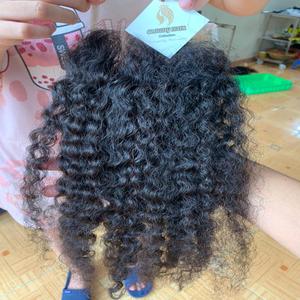 Fermeture en dentelle birmane bouclée Hd 8-30 pouces, 100% cheveux bruts vietnamiens non traités, extensions en paquet birman bouclés avec fermeture - Product Image 2