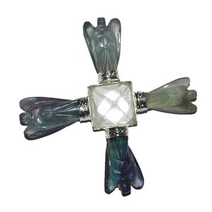 Pierre semi-précieuse Artisanat Multi Fluorite Angel Healing Generator - Product Image 1