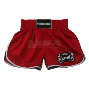 Gran oferta, pantalones cortos de boxeo y Muay Thai transpirables en negro y azul, equipo de entrenamiento físico para deportes de artes marciales - Product Image 1