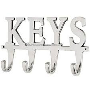 Wall Mount Three-Layer Modern Kitchen Key Organizer Aluminium Metal <b>Hanger</b> with Glossy Finished for Clothing and Wardrobe Use - Product Image 6