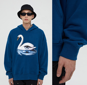 Vente en gros Pull-over personnalisé de haute qualité pour hommes 320gsm Sweatshirts à capuche surdimensionnés OEM - Product Image 3