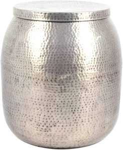 Mesa de centro martillada de metal con almacenamiento para el hogar, sala de estar, uso en la oficina - Product Image 6