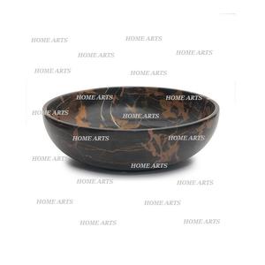 Cuenco para servir comida de mármol de diseño maravilloso con base de metal, cuenco para servir chocolates de forma redonda para proveedor mayorista - Product Image 4