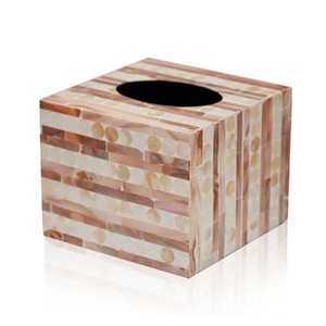 Caja de servilletas moderna, a la moda, para casa, hoteles, restaurantes, bares, papel tisú con incrustaciones de huesos verdes, superventas - Product Image 1