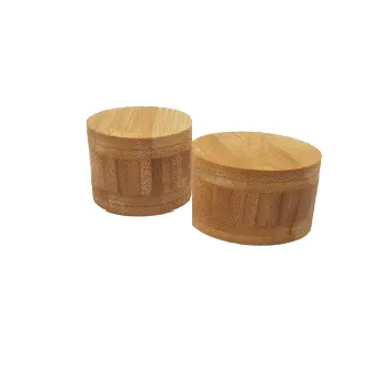Custom Logo Round/Rectangular Packaging Boxes With Magnet Multi-functional Cheap Bamboo Storage Box Pan Christmas