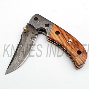 Couteau de poche pliant damas couteaux, (smk1236) joli couteau multifonctionnel en acier, damas fait à la main, 59-60HRC - Product Image 4