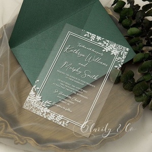 Cartes <span class=keywords><strong>d</strong></span>'<span class=keywords><strong>invitation</strong></span> de mariage en plexiglas, cartes de mariage en acrylique, faire-part de mariage, cadeau transparent, <span class=keywords><strong>invitation</strong></span> personnalisée, cartes en acrylique - Product Image 3