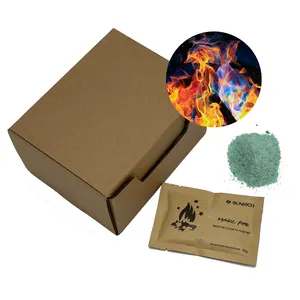 2024 factory direct paper bag Mystical fire powder magical flame neon art fire for camping party fireplace bonfire fire pit