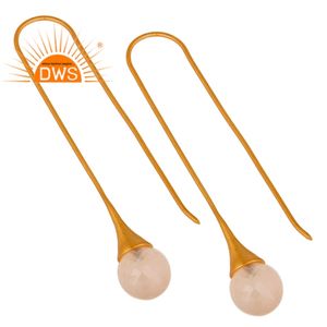 Trending 2026 Sterling Silver Natural Rose Chalcedony Gemstone <b>Dangle</b> <b>Earring</b> for Women Jewelry Manufacturer - Product Image 2