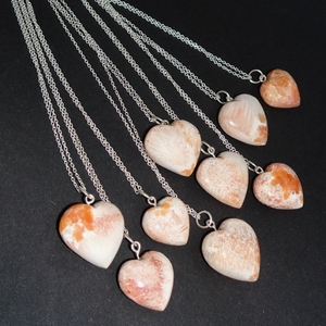 Colgante de piedras preciosas en forma de corazón para mujer, piedras naturales de color rosa, joyería de gran calidad, Chakra curativo - Product Image 4