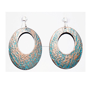 Pendientes de moda al por mayor con textura de placa acrílica, pendientes redondos informales, joyería con cadena de diamantes VVS, caja de regalo, dropshipping - Product Image 3