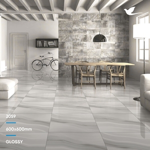 กระเบื้องหินอ่อนห้องน้ำที่ทันสมัย60x60มันวาวชุดกระเบื้องขัดผนังพอร์ซเลนหินหินอ่อนเป็นเนื้อเดียวกันกระเบื้องปูพื้นเซรามิก - Product Image 3