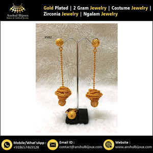 Pendientes Ngalam de Diseño Africano, Joyería Hecha a Mano de Cobre y Latón con Diamantes para Bodas, Compromisos, Aniversarios o Fiestas - Product Image 3