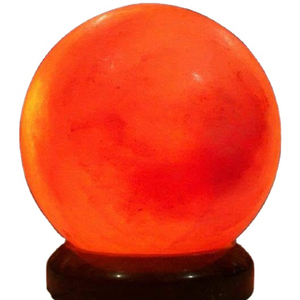 Lampe à Sel Boule Artisanale Naturelle Style Fleur Sculptée Avec Sel Rose de l'Himalaya Design Unique Fait Main - Product Image 1
