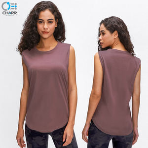 Nouvelle marque de vêtements d'entraînement sexy pour femmes, débardeur uni, dos ouvert, pour la gymnastique et le yoga, vente en gros, - Product Image 4