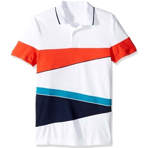 Camiseta Deportiva Casual para Hombre, Manga Corta, Estilo a Rayas, Tela Suave, Antiarrugas, para Golf, Tenis, Personalizable, 100% Poliéster, Estilo Hip Hop - Product Image 1