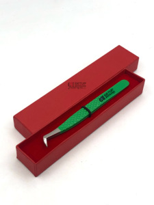 Meilleur revêtement en poudre de céleri de haute qualité Volume russe Pince à épiler en acier inoxydable pour extensions de cils Logo personnalisé Instruments de beauté - Product Image 3