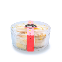 Boîte en plastique transparente de qualité supérieure avec couvercle, logo personnalisé en gros