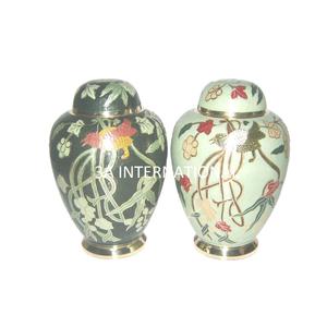 <b>Large</b> Marketing Product Set Of Two Decorative Urn for Human Ashes Hand Carved Metal Jar <b>Memorial</b> Brass Urns Cremation Urns - Product Image 1