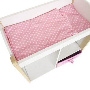 Ensemble de jouets en <span class=keywords><strong>bois</strong></span> unisexe, tout-en-un, <span class=keywords><strong>lit</strong></span> de poupée avec placard de poupée et boîte de rangement des vêtements de poupée, jouet de bricolage 300 - Product Image 5