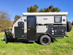 Remolque de Campamento Ligero de 13 pies, Modelo 2025, <span class=keywords><strong>4X4</strong></span>, Remolcable, con Techo Elevable, <span class=keywords><strong>Caravana</strong></span> <span class=keywords><strong>Pequeña</strong></span> con Cocina Extraíble para Camioneta, en Venta - Product Image 2